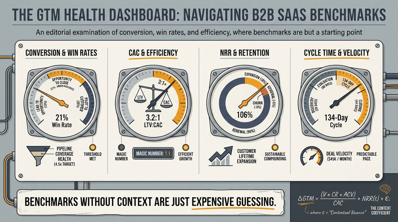 B2B SaaS GTM Metrics: The 2026 Benchmark Report