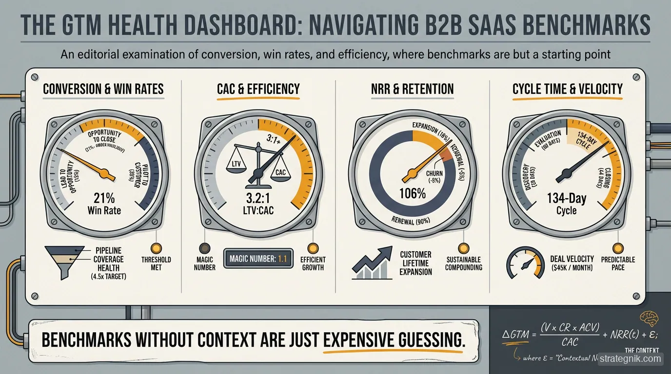 B2B SaaS GTM Metrics: The 2026 Benchmark Report — Strategnik