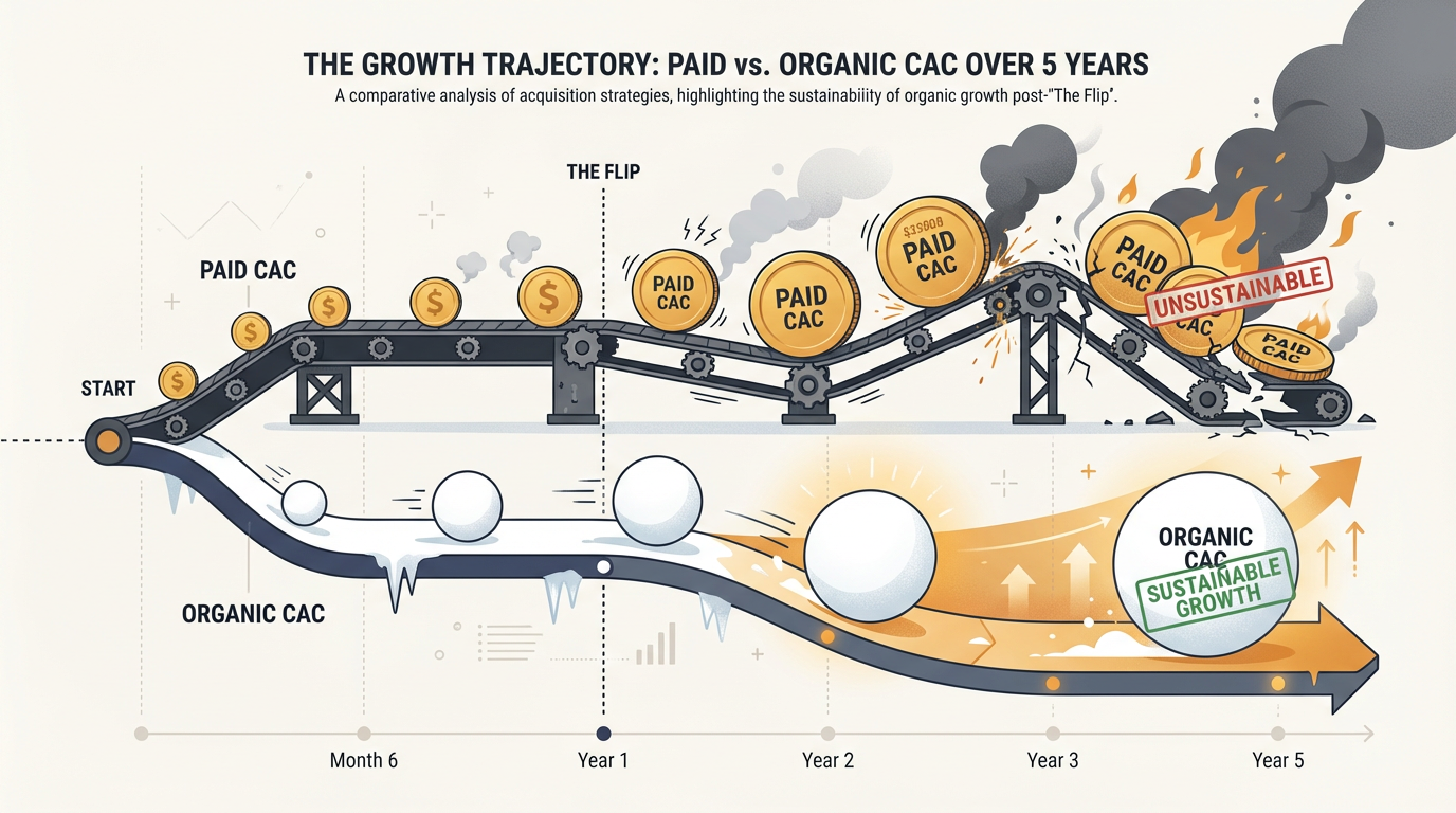 CAC comparison — how AEO reduces customer acquisition cost versus traditional channels