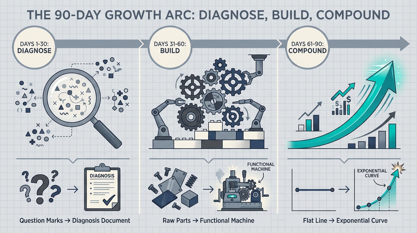 What a Fractional CMO Should Do in the First 90 Days at a Series A Company
