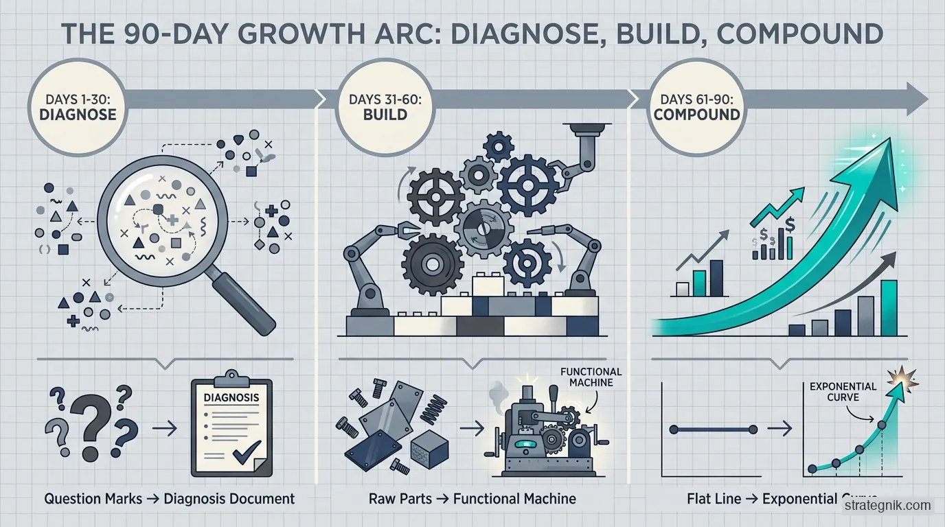 Fractional CMO First 90 Days: The 30/60/90 Plan for a Series A Company — Strategnik