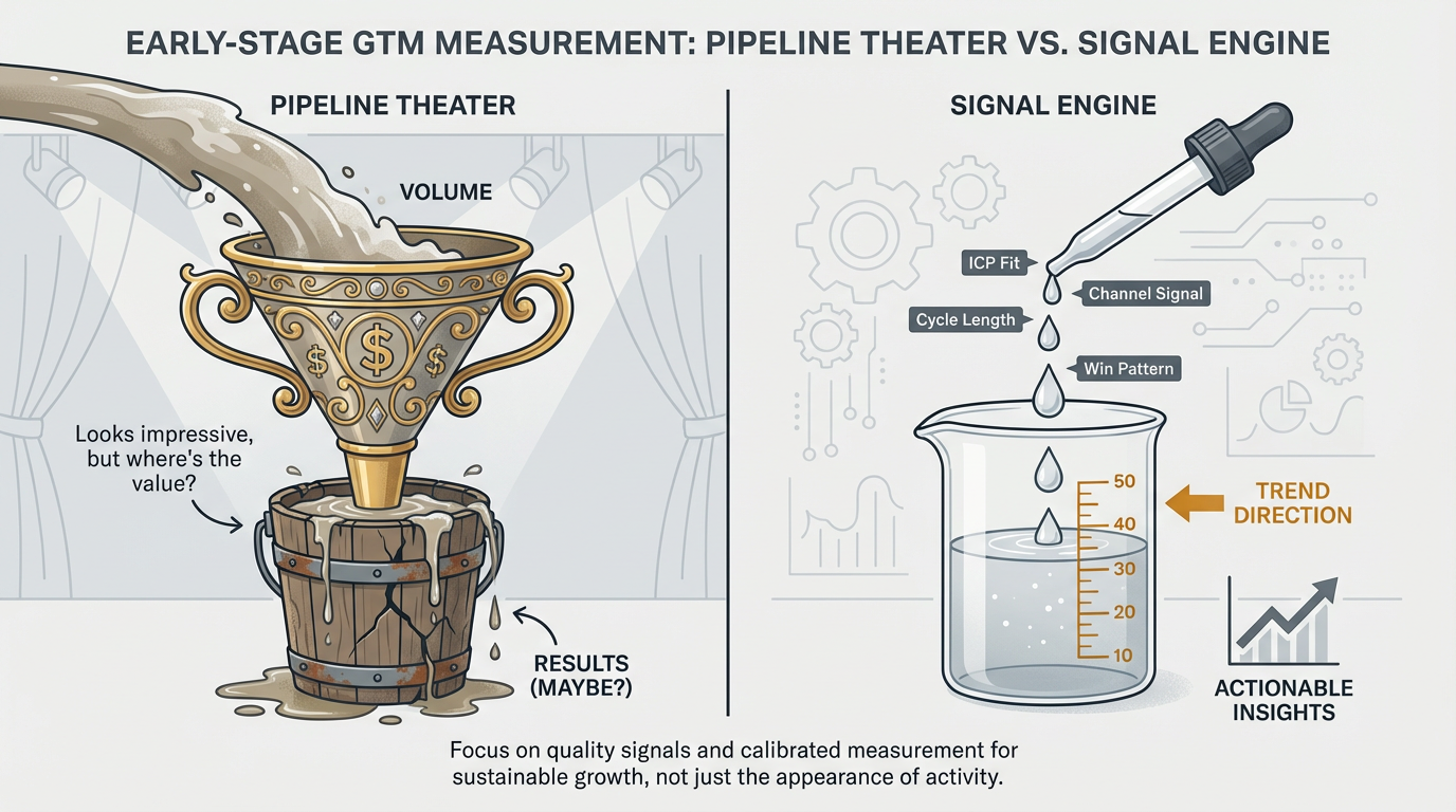 Pipeline Theater vs Signal Engine - Focus on quality signals and calibrated measurement for sustainable growth